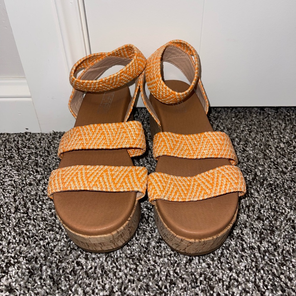 Orange Strappy Sandals